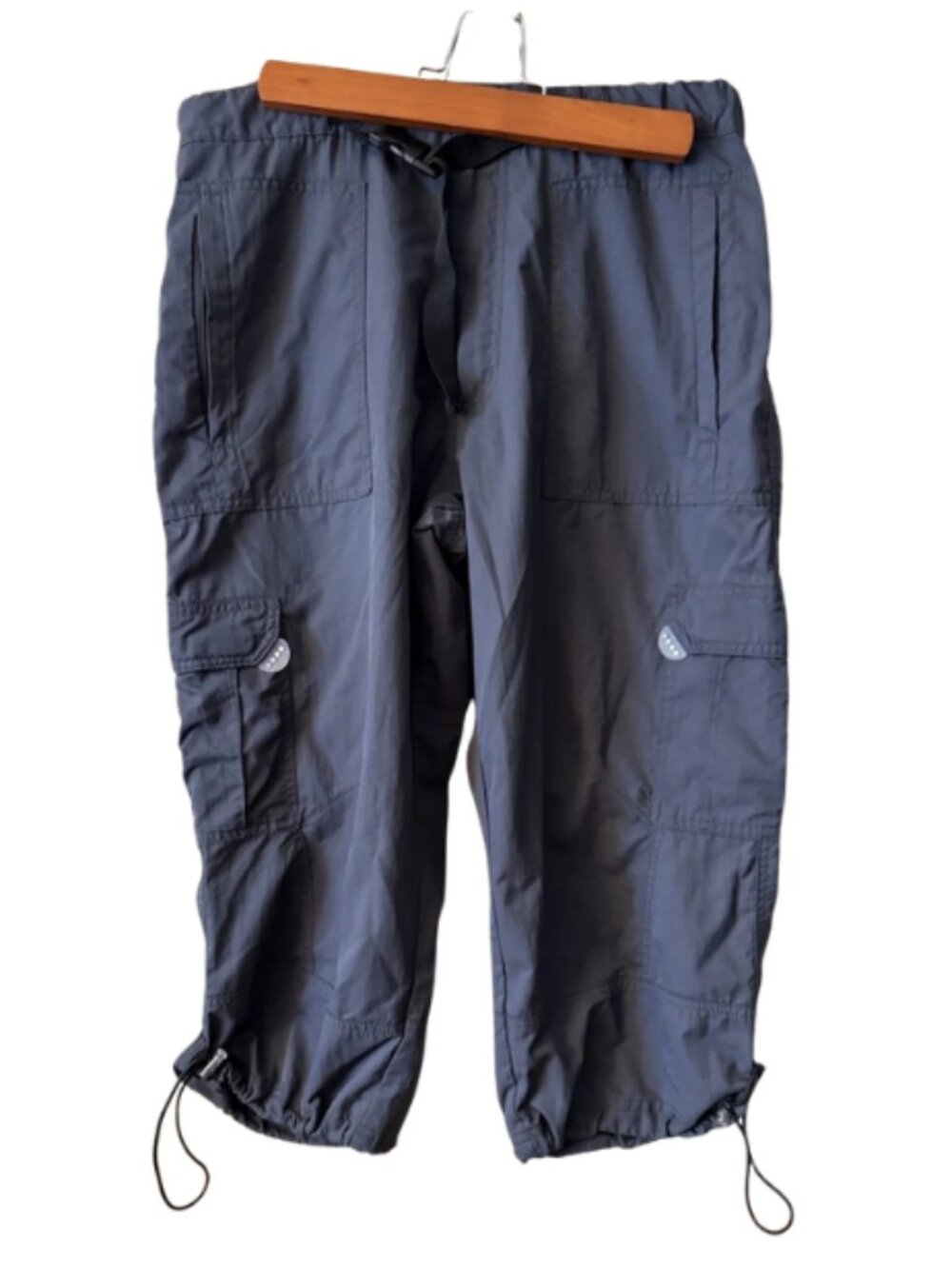 Alpine Women's Slate Gray Cargo Capri Jumpsuit